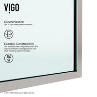 Meridian Zenith 34 x 74 in. Semi-Framed Fixed Shower Screen