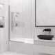 VIGO Meridian Zenith 34 x 62 in. Semi-Framed Fixed Tub Screen with Clear/Fluted Tempered Glass
