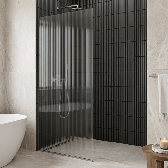 Meridian Zenith 34 x 74 in. Semi-Framed Fixed Shower Screen