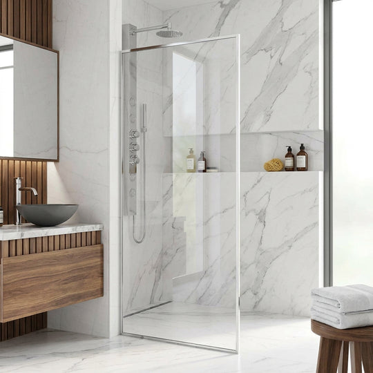 Meridian Framed Fixed Shower Screen