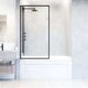 VIGO Meridian 34 x 62 in. Framed Fixed Tub Screen with Clear/Fluted Tempered Glass