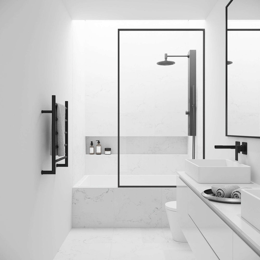 VIGO Meridian 34 x 62 in. Framed Fixed Tub Screen with Clear/Fluted Tempered Glass