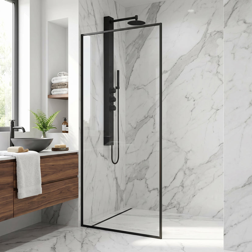 Meridian Framed Fixed Shower Screen