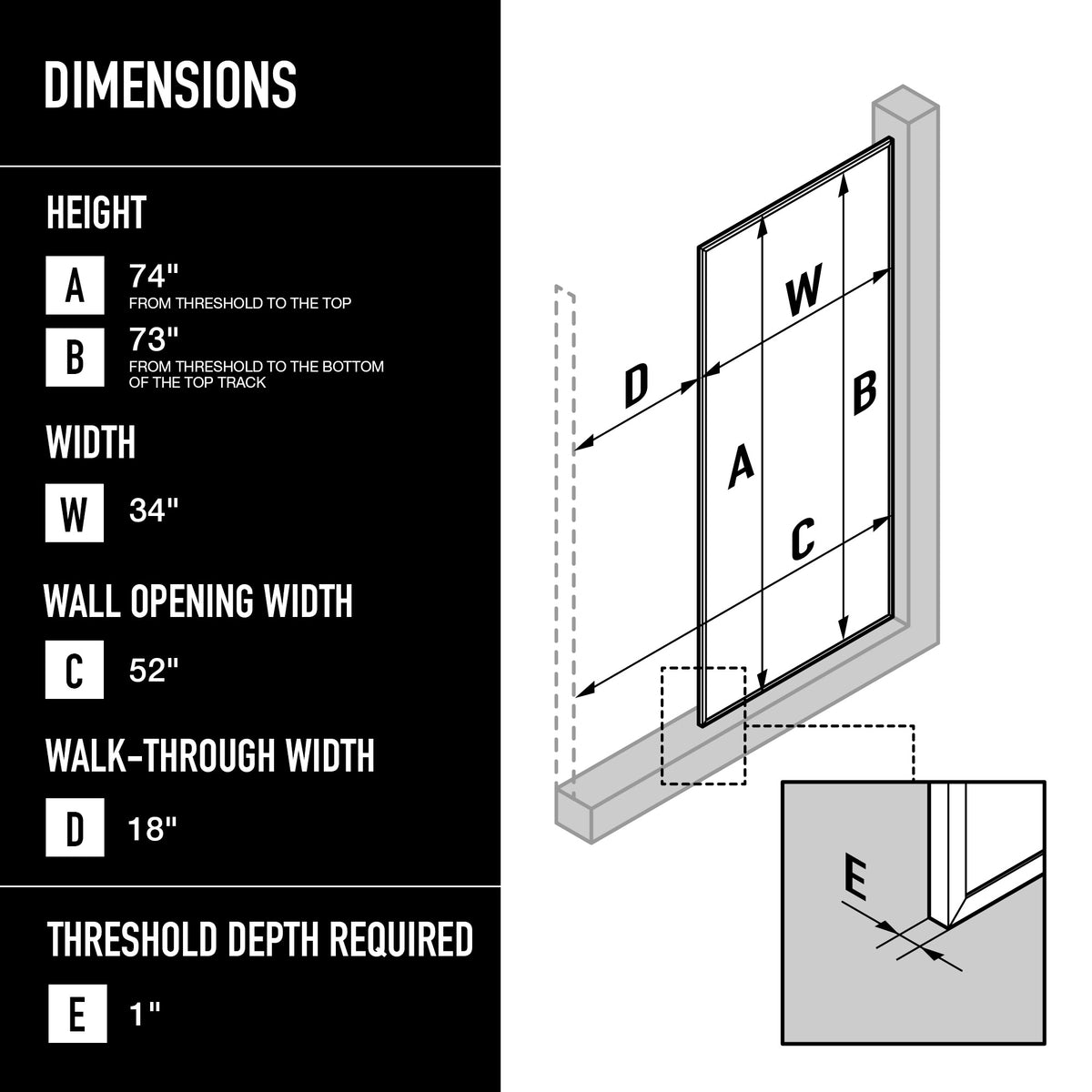 Meridian Framed Fixed Shower Screen