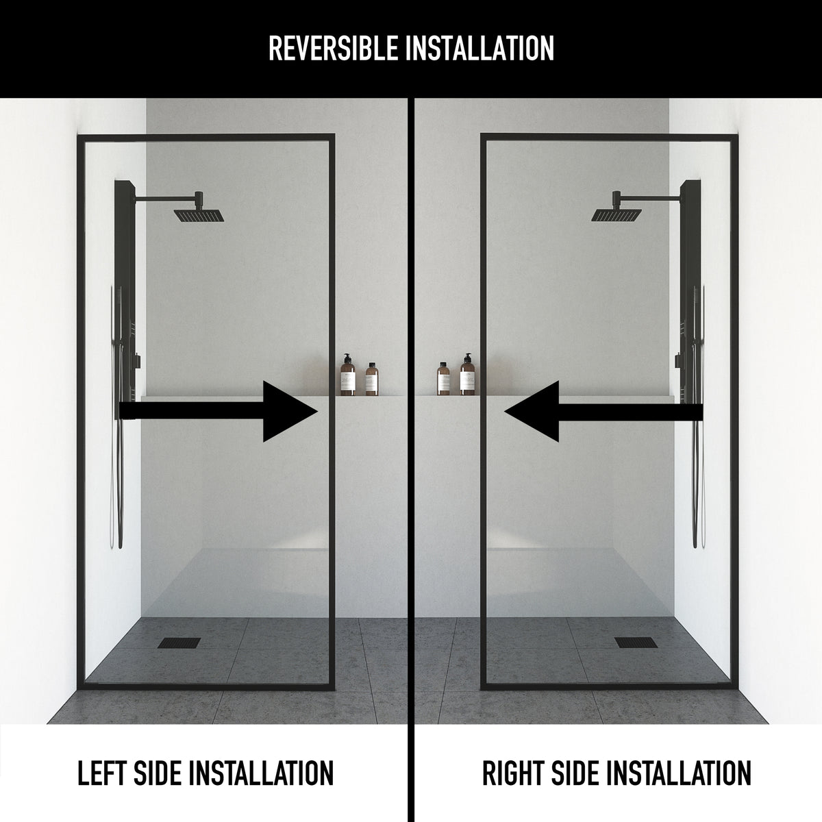 Meridian Framed Fixed Shower Screen