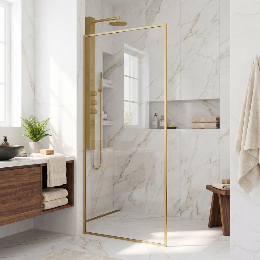 Meridian Framed Fixed Shower Screen