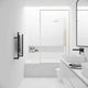 VIGO Meridian 34 x 62 in. Framed Fixed Tub Screen with Clear/Fluted Tempered Glass