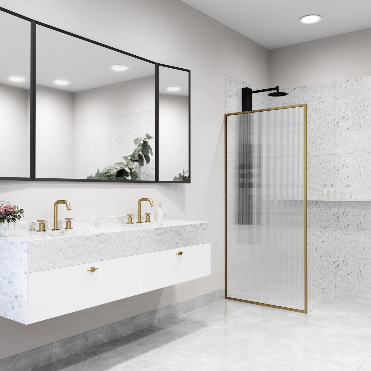 Meridian Framed Fixed Shower Screen