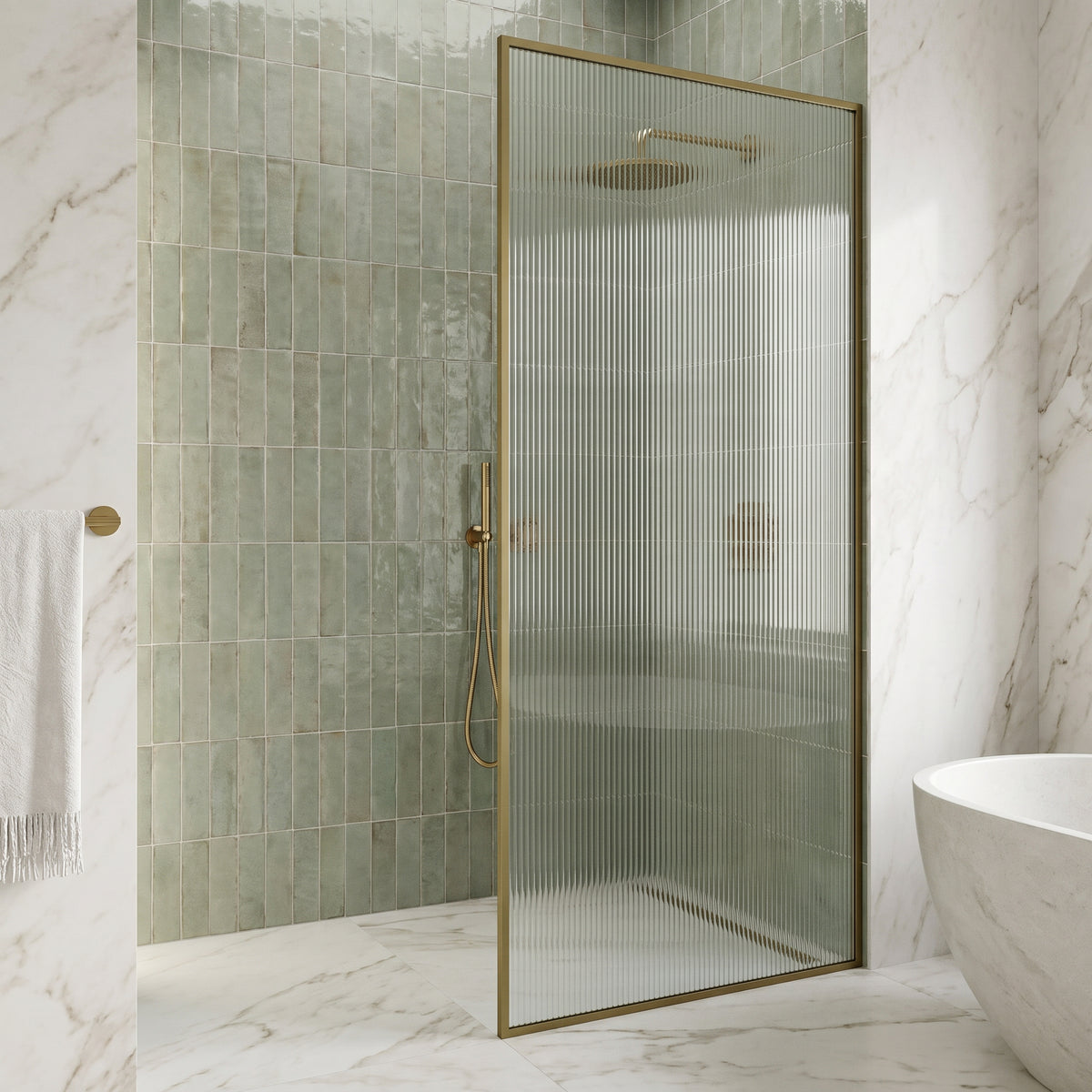 Meridian Framed Fixed Shower Screen