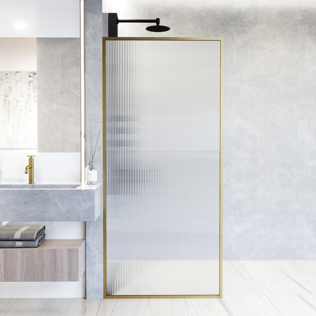 Meridian Framed Fixed Shower Screen