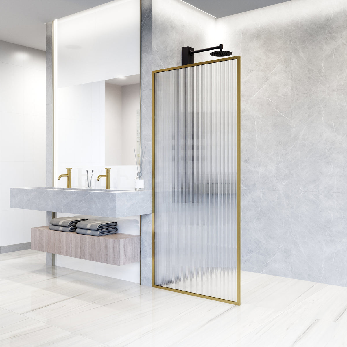 Meridian Framed Fixed Shower Screen