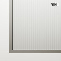 VIGO Meridian 34 x 62 in. Framed Fixed Tub Screen with Clear/Fluted Tempered Glass