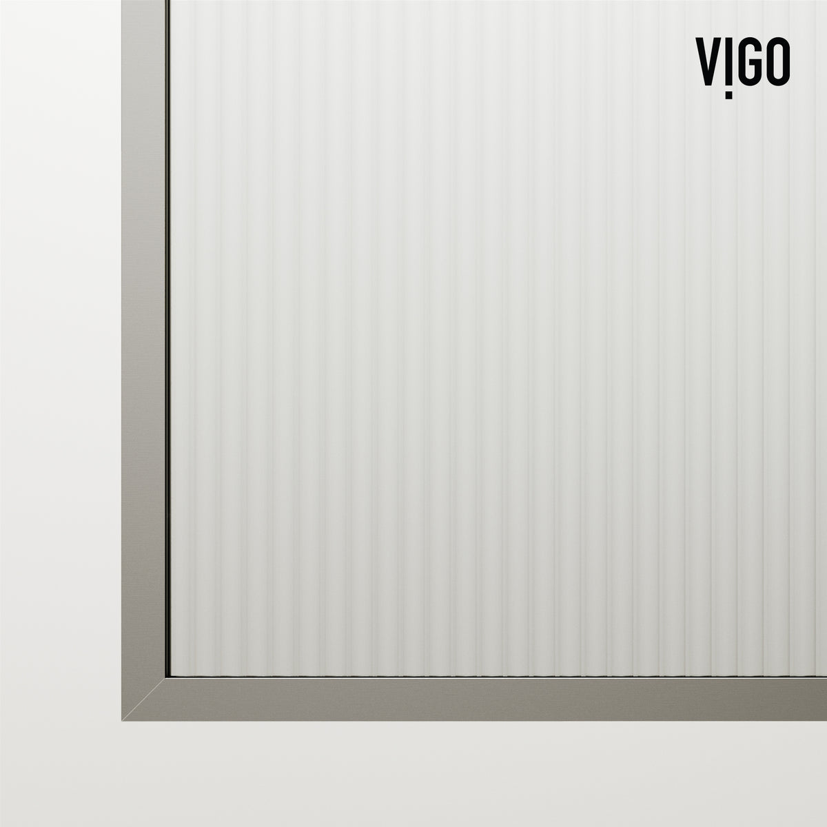 VIGO Meridian 34 x 62 in. Framed Fixed Tub Screen with Clear/Fluted Tempered Glass