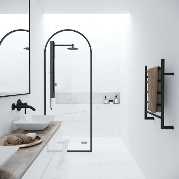 Arden – 34 in. W X 78 in. H Framed Fixed Shower Screen Door with 3