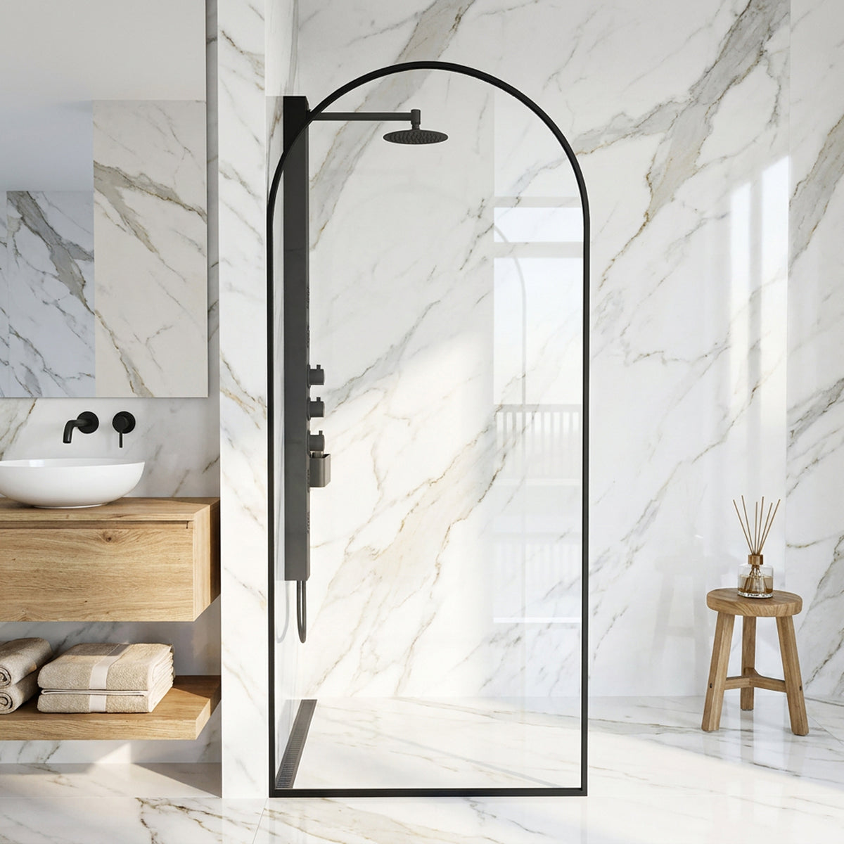 Arden Framed Fixed Shower Screen