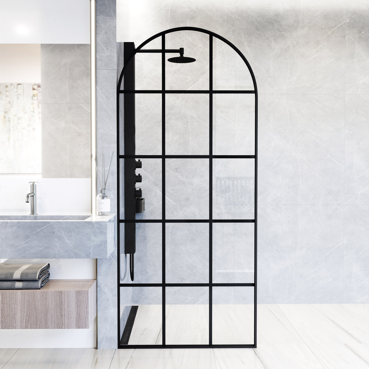 Arden Framed Fixed Shower Screen