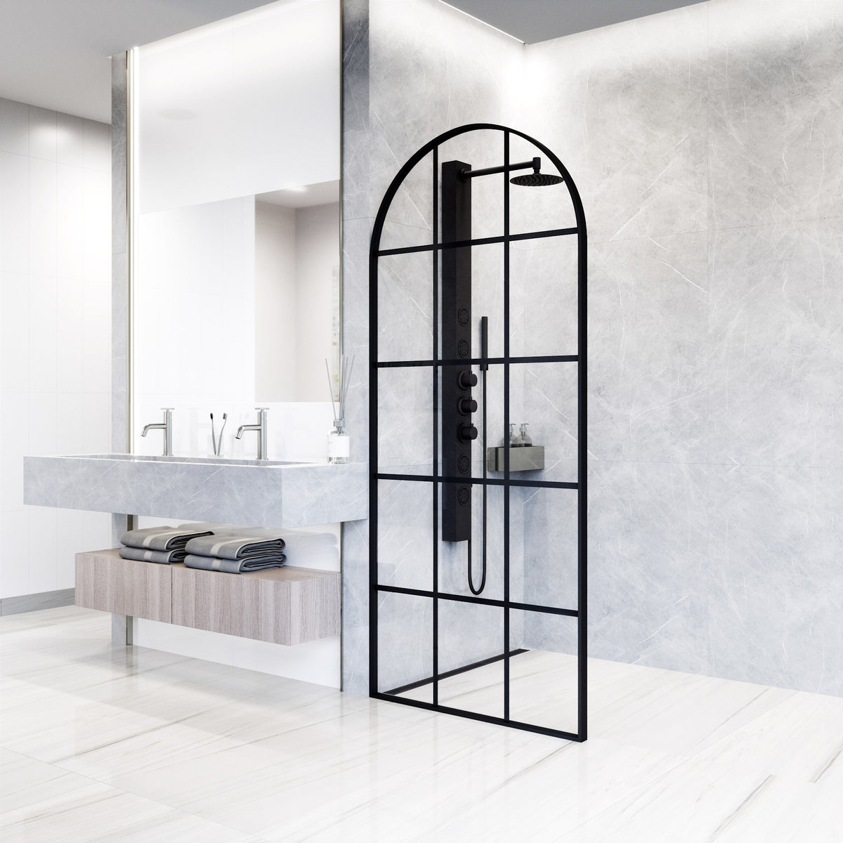 Arden Framed Fixed Shower Screen