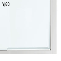 Clear tempered glass shower door with chrome finish and bar handle
