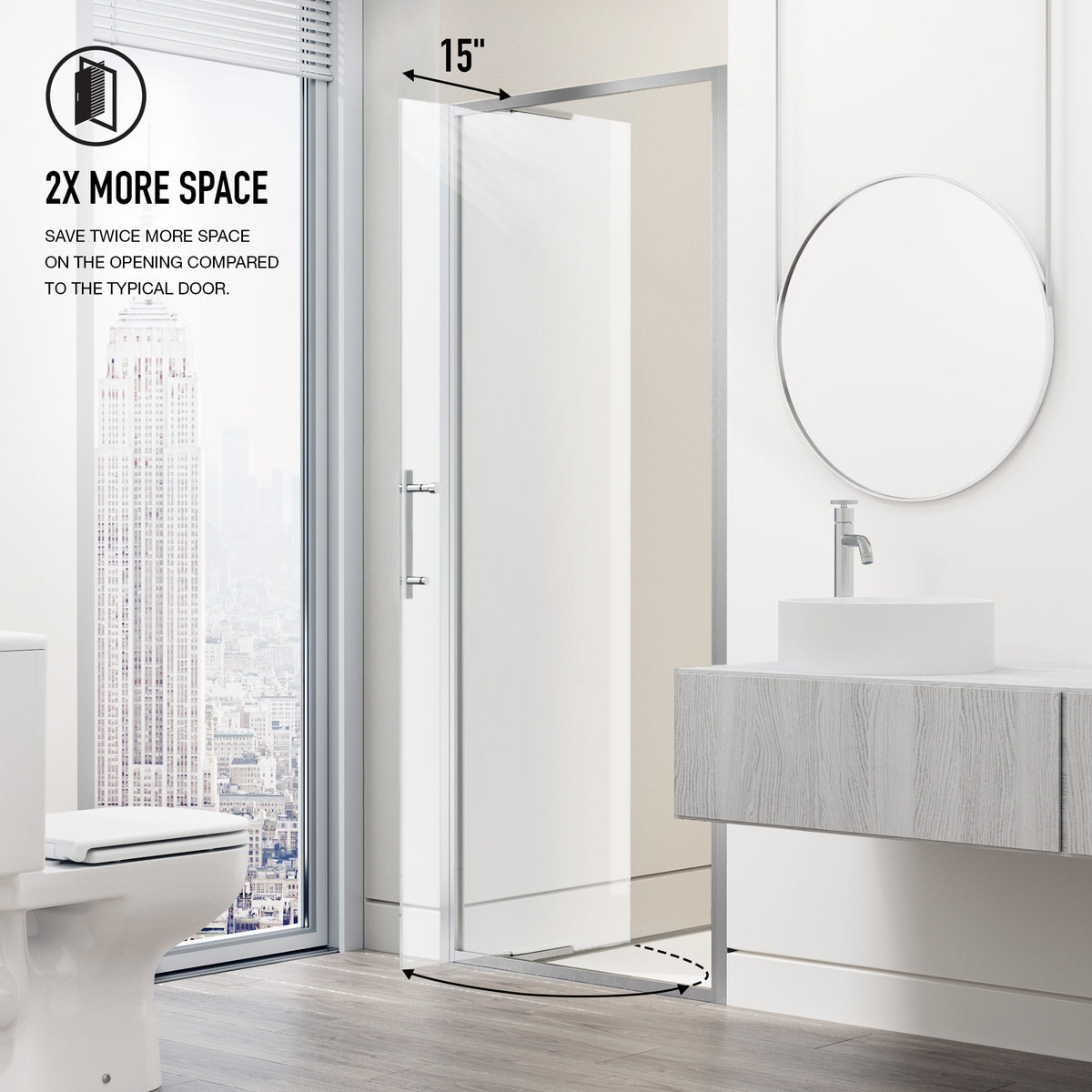 Astoria Framed Pivot Shower Door