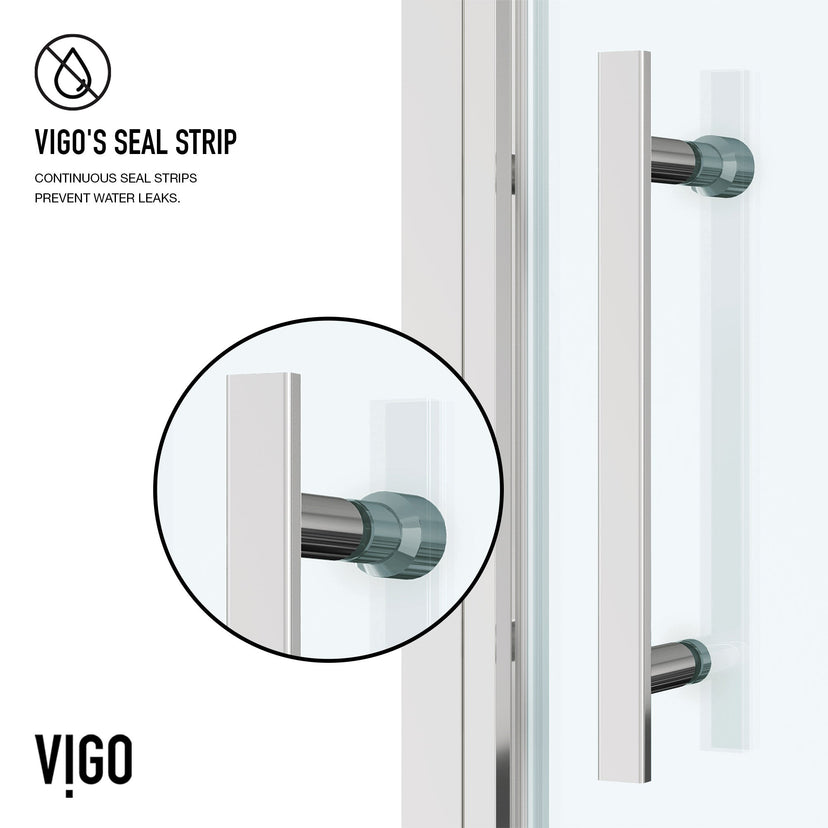 Stainless steel hardware shower door with clear tempered glass
