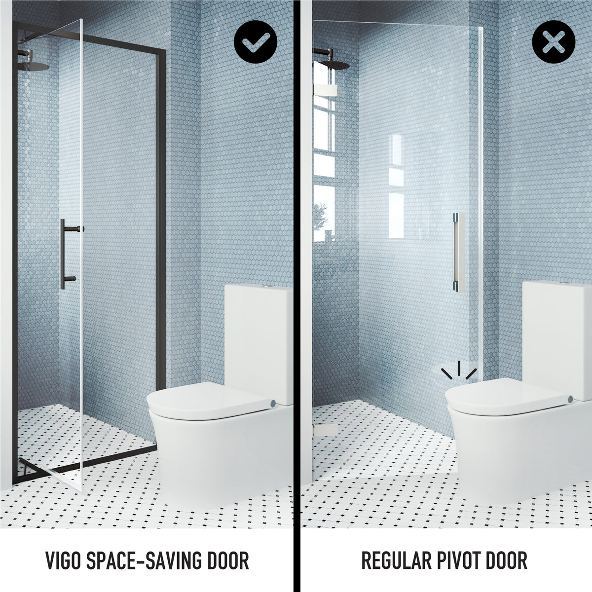 Astoria Framed Pivot Shower Door