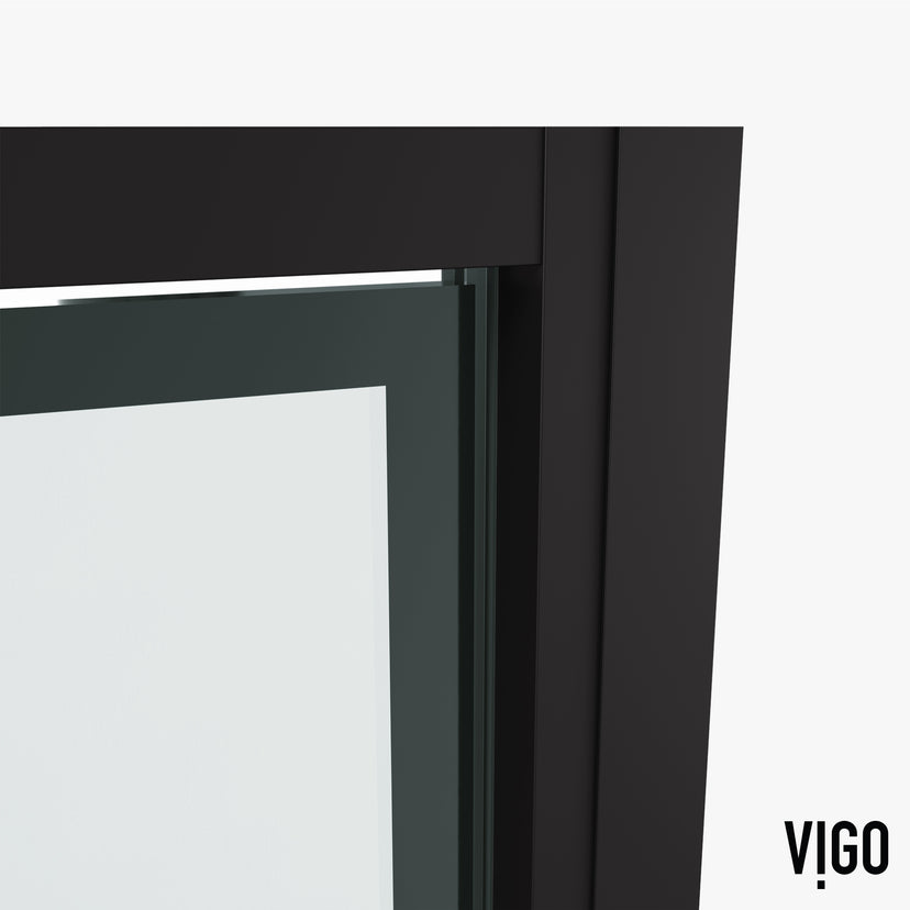 Astoria 32 in. x 76 in. Shower Door with Clear Glass in Matte Black Grid and Elan 24 in. Linear Shower Drain