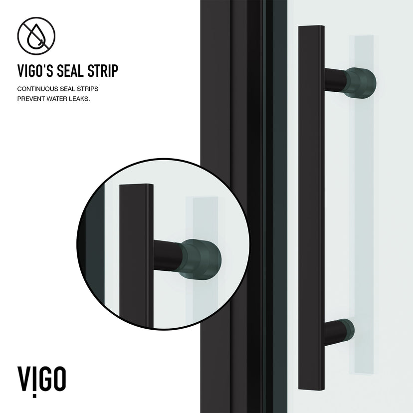 Astoria 32 in. x 76 in. Shower Door with Clear Glass in Matte Black Grid and Elan 24 in. Linear Shower Drain
