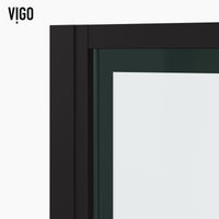 Astoria 32 in. x 76 in. Shower Door with Clear Glass in Matte Black Grid and Elan 24 in. Linear Shower Drain