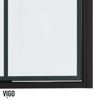 Astoria 32 in. x 76 in. Shower Door with Clear Glass in Matte Black Grid and Elan 24 in. Linear Shower Drain