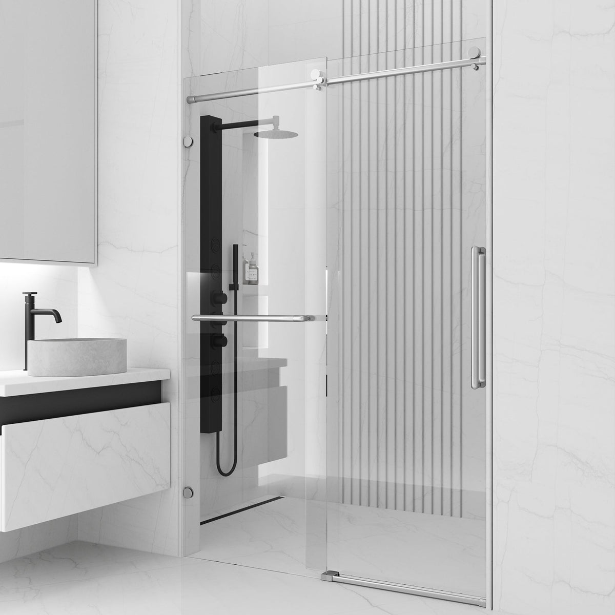Ferrara Adjustable Frameless Sliding Shower Door