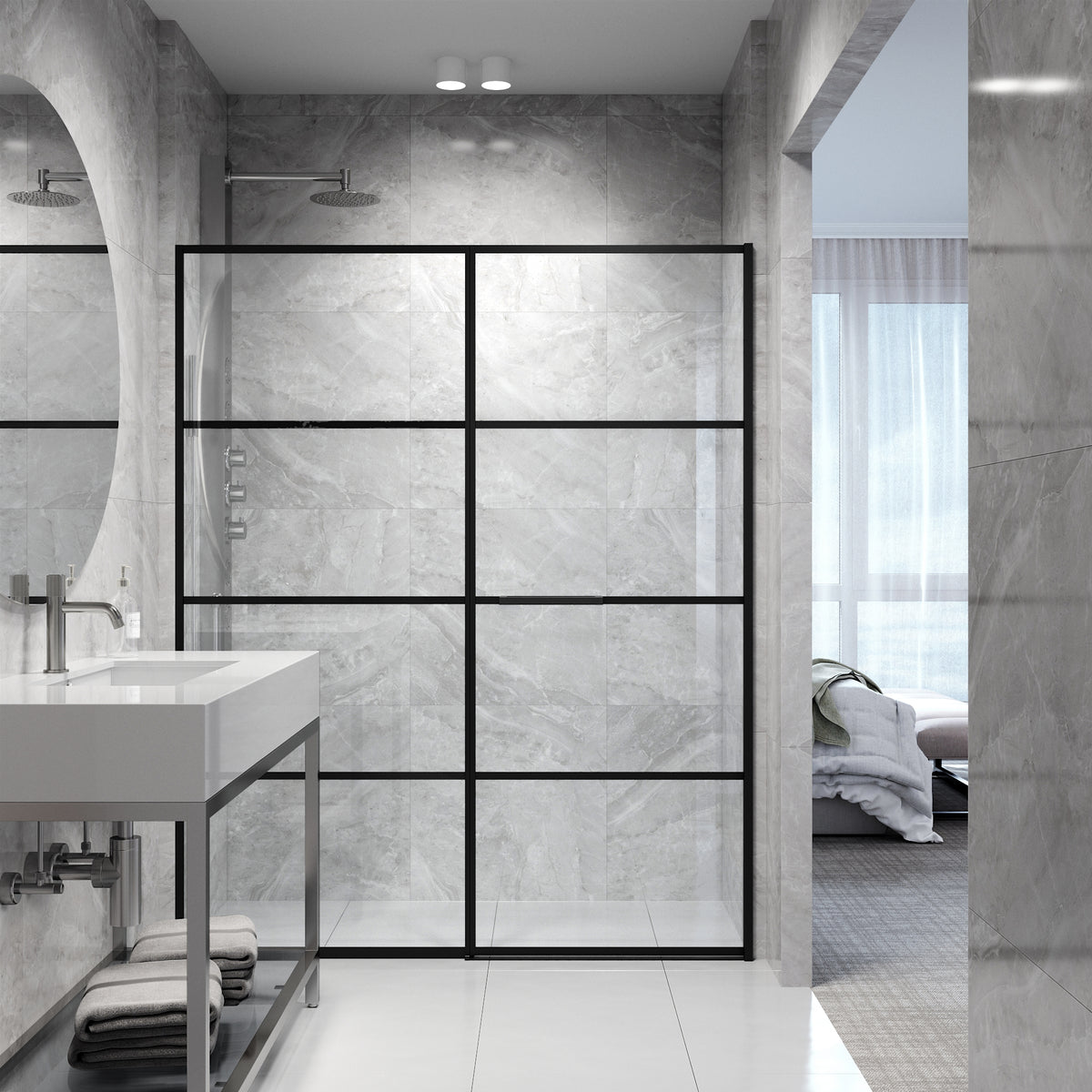 Meridian Hinged Shower Door