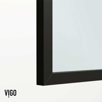 VIGO Meridian 34 x 62 in. Framed Fixed Tub Screen with Clear/Fluted Tempered Glass