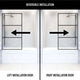VIGO Meridian 34 x 62 in. Framed Fixed Tub Screen with Clear/Fluted Tempered Glass