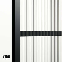 VIGO Meridian 34 x 62 in. Framed Fixed Tub Screen with Clear/Fluted Tempered Glass