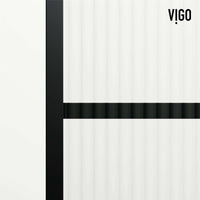 VIGO Meridian 34 x 62 in. Framed Fixed Tub Screen with Clear/Fluted Tempered Glass