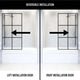 VIGO Meridian Ventana 34 x 62 in. Matte Black Framed Fixed Tub Screen with Clear/Fluted Tempered Glass
