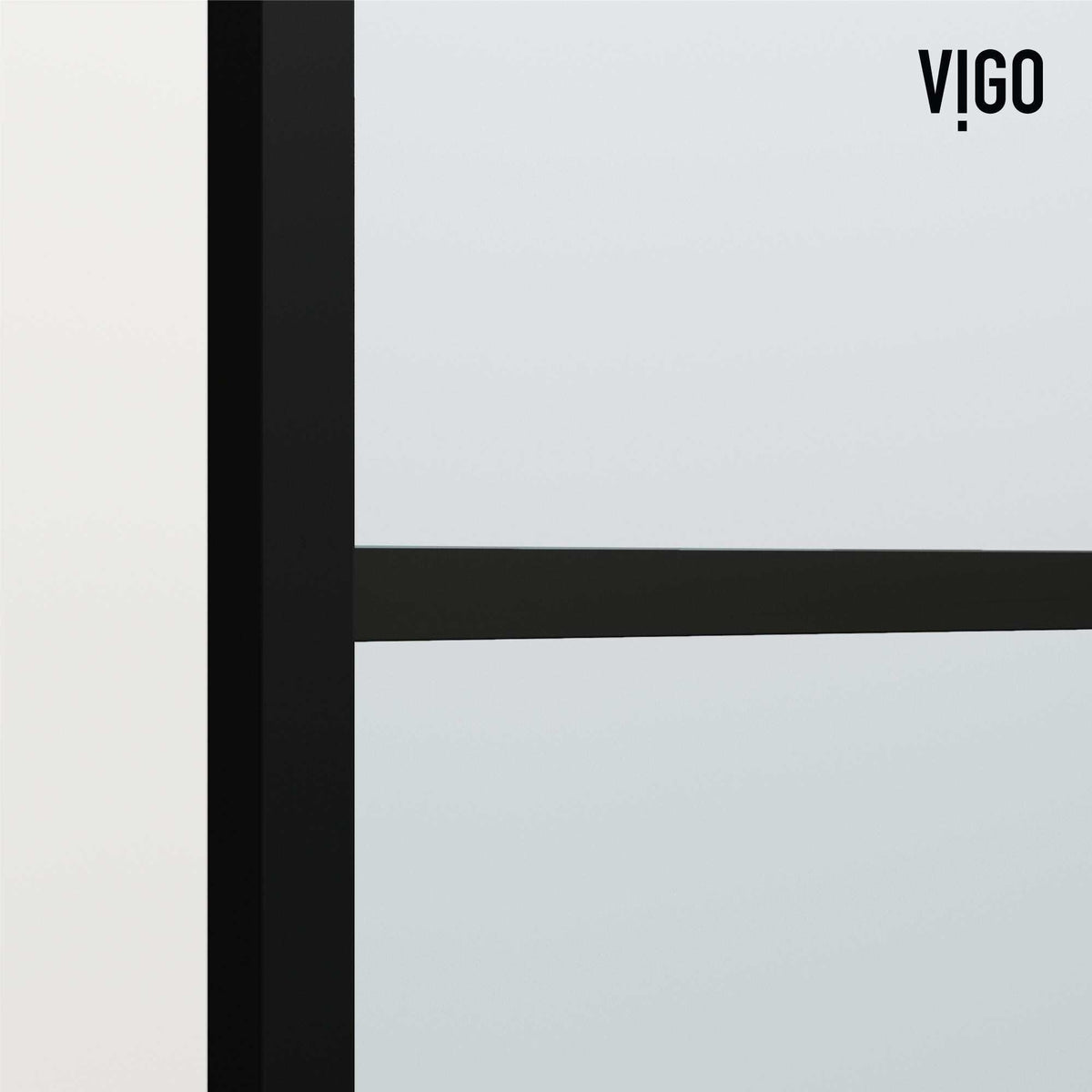 Matte black framed fixed tub screen with fluted tempered glass, 34x62 inches