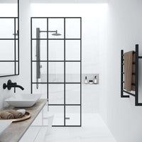 Meridian Mosaic Framed Fixed Shower Screen