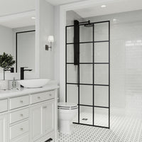Meridian Mosaic Framed Fixed Shower Screen