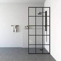 Meridian Mosaic Framed Fixed Shower Screen