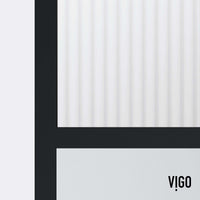 Modern shower screen with matte black frame and included mounting materials