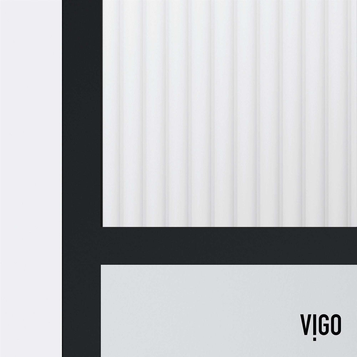 Modern shower screen with matte black frame and included mounting materials