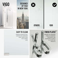 Fixed shower screen with clear tempered glass, chrome finish, 78-inch height