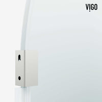 Clear tempered glass shower screen, chrome finish, frameless, fixed opening