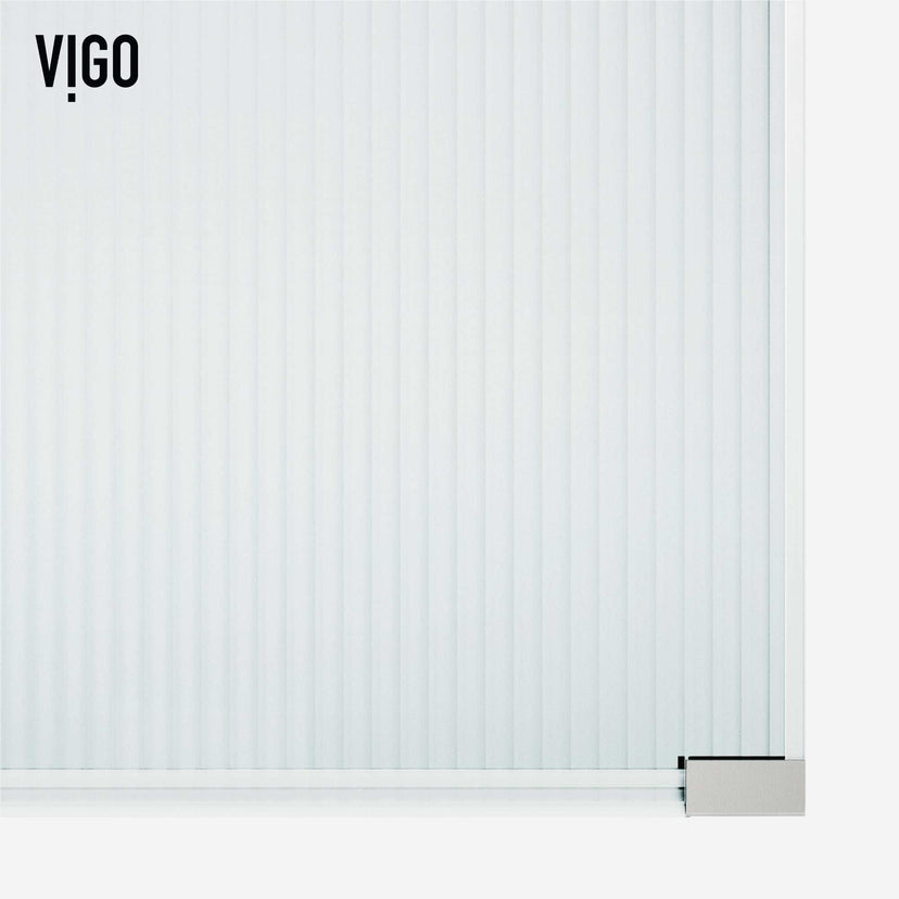 Shower screen, chrome, fluted glass, frameless, no handle, modern style