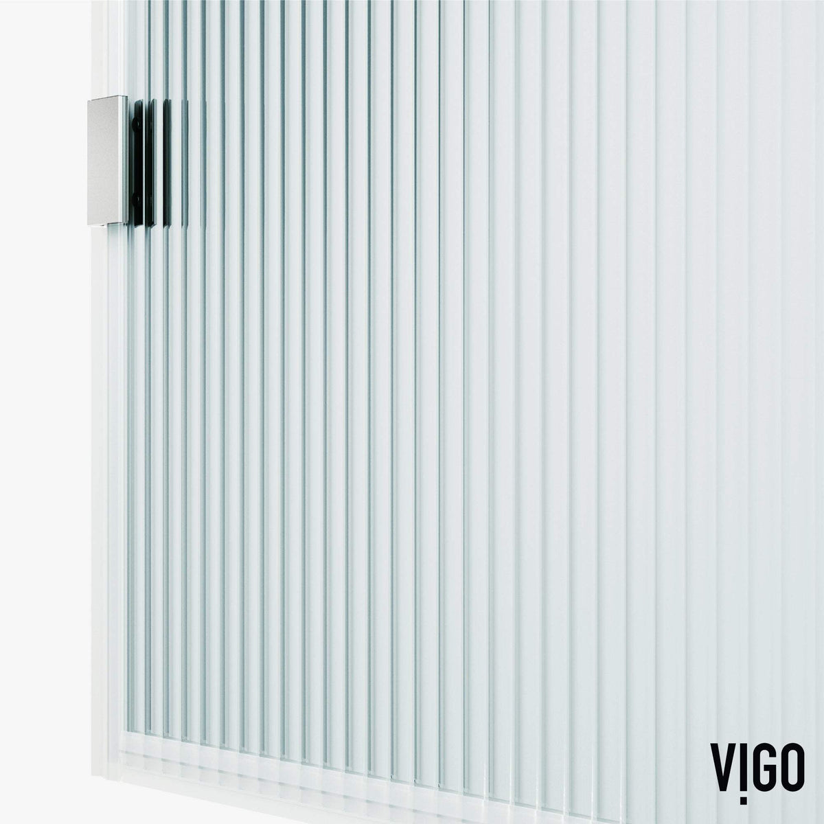 78-inch chrome frameless shower screen, fluted glass, fixed screen type