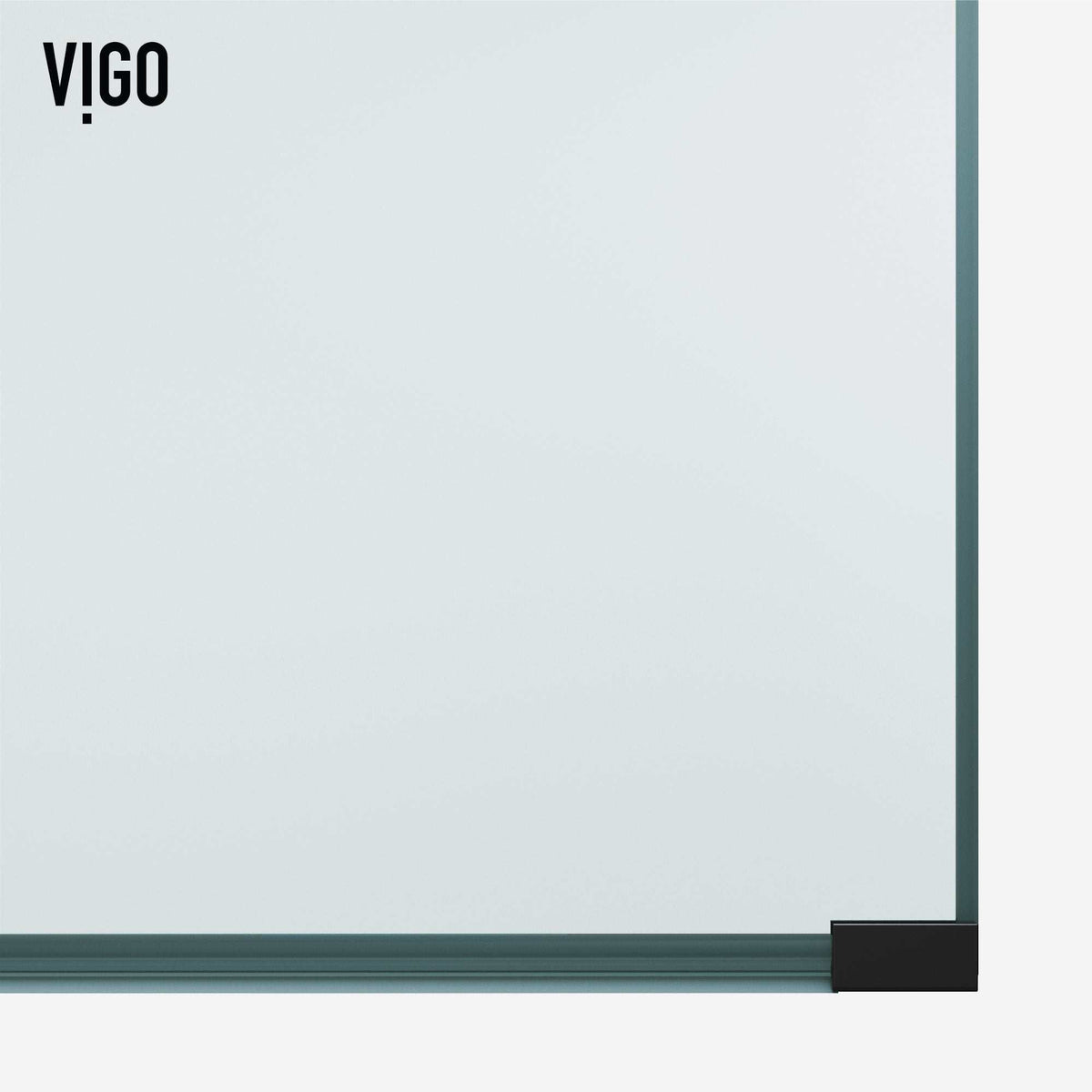 Shower screen, matte black, framed, clear glass, no handle, modern style