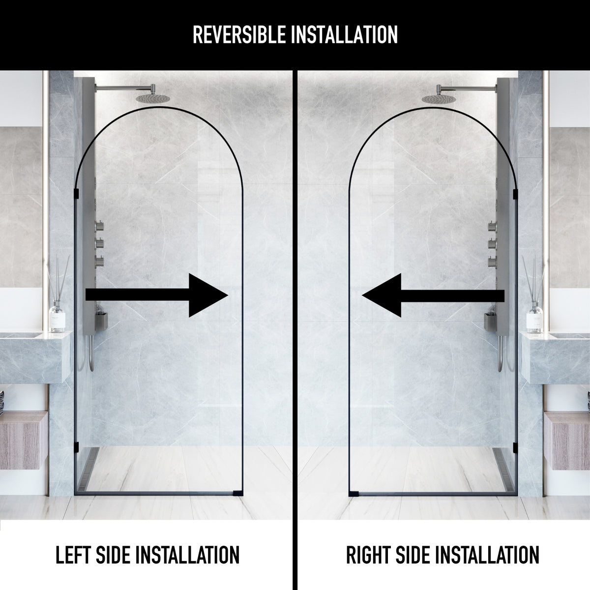 Arden Frameless Fixed Shower Screen
