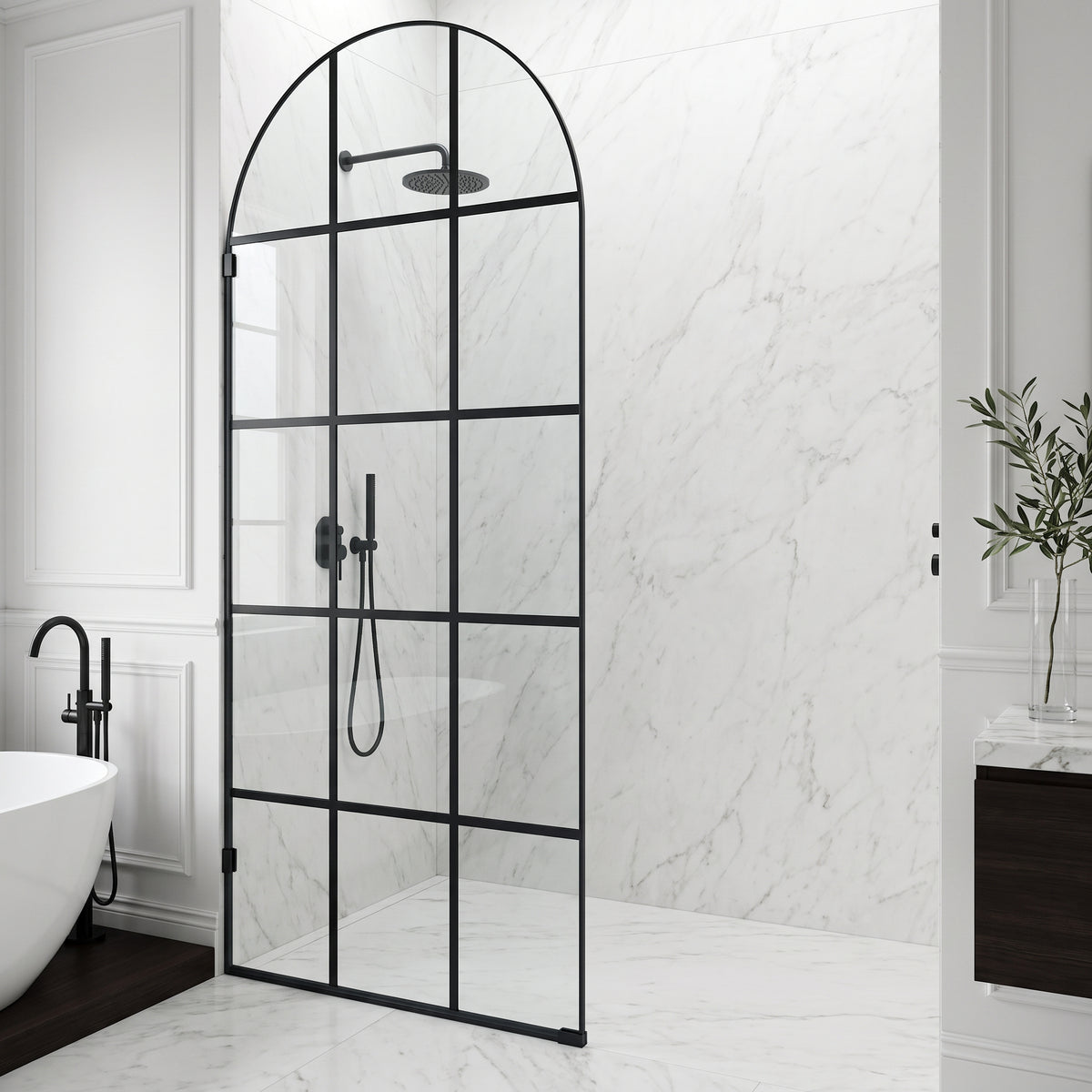 Arden Frameless Fixed Shower Screen