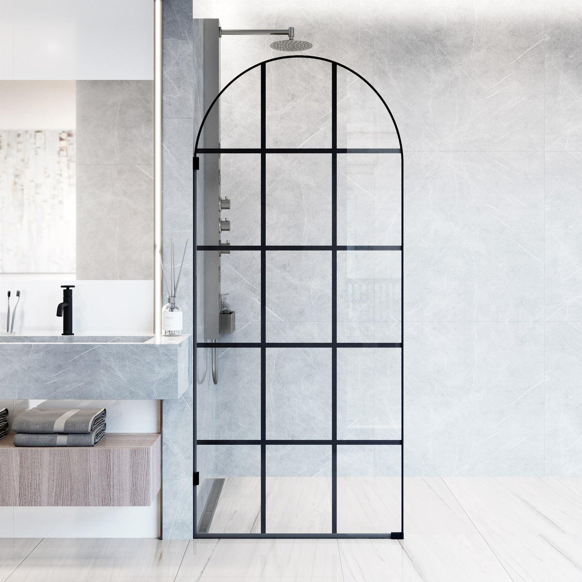 Arden Frameless Fixed Shower Screen